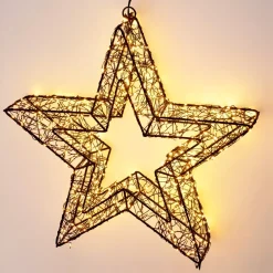 Stella luminosa da appendere 500 Micro LED (D38 cm) Star Light Nero e bianco caldo