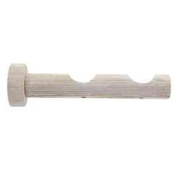 Support doppia asta appendiabiti in legno cerusato (L15 cm x D 28 mm) Soren Naturale