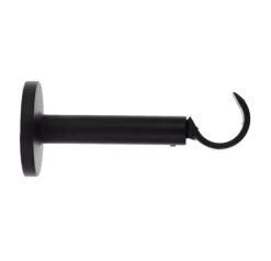 Supporto bastone tenda allungabile (L115 - 155 / D28 mm) Lino Nero opaco