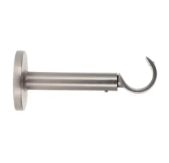 Supporto bastone tenda allungabile (L115 - 155 / D28 mm) Lino Argento opaco