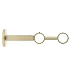 Supporto doppio fisso per asta in metallo (L190 cm / D28 mm) Lino Oro