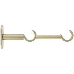 Supporto doppio per asta fissa in metallo (L16 cm / D20 mm) Jim Gocciolatoio Oro