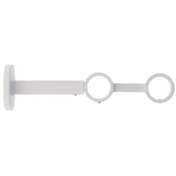 Supporto doppio regolabile (L190 - 230 / D28) Lino Bianco opaco