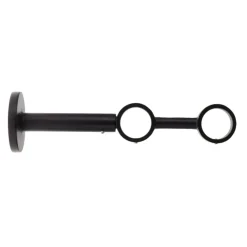 Supporto doppio regolabile (L190 - 230 / D28) Lino Nero opaco