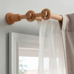Supporto per asta doppio legno (L21.5 cm /D28 mm) Nils Beige Verniciato
