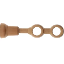 Supporto per asta doppio legno (L21.5 cm /D28 mm) Nils Beige Verniciato