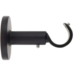 Supporto per asta fisso (L60 / D20 mm) Jim grondaia Nero opaco