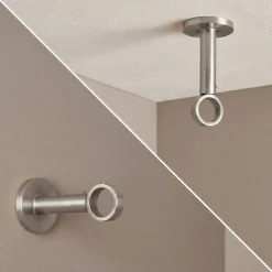 Supporto regolabile (L75/L85 - Ø28 mm) Argento opaco