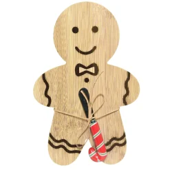 Tagliere in legno e coltello Pan di zenzero Naturale