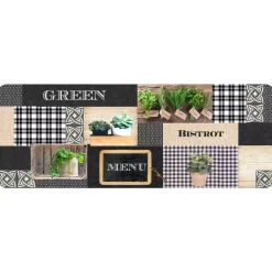 Tappeto (120 cm) Green Bistrot Verde e nero