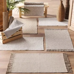 Tappeto cotone (50 x 80 cm) Alivia Ecrù