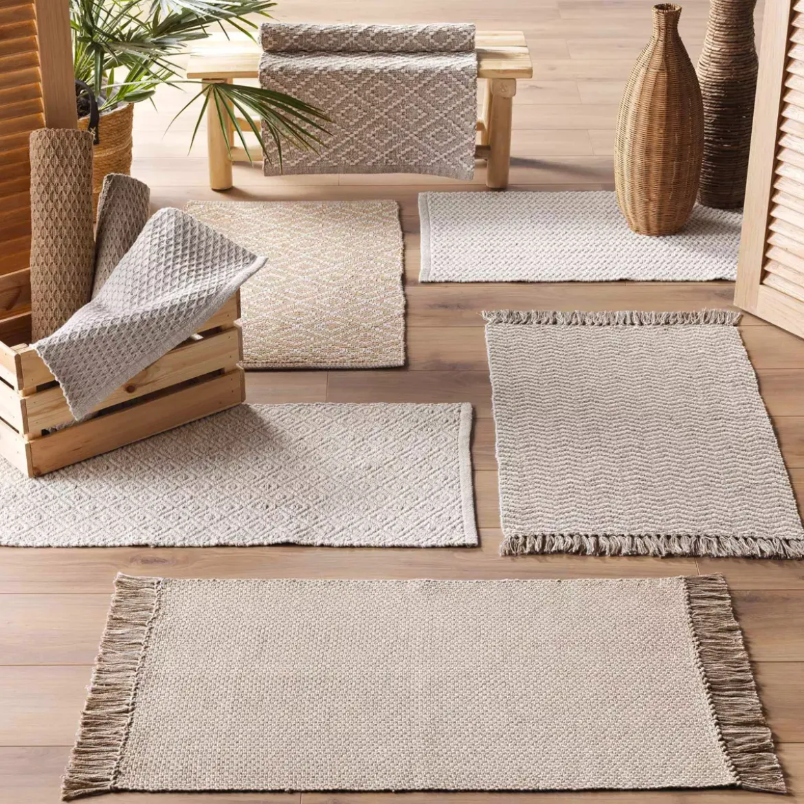 Tappeto cotone (50 x 80 cm) Alivia Beige