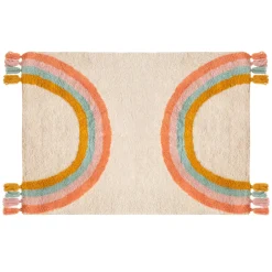 Tappeto cotone bambino (150 x 100 cm) Arcobaleno Multicolore