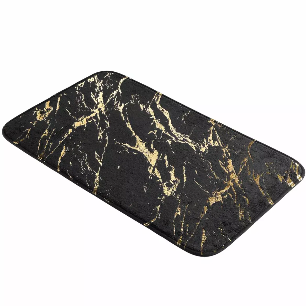 Tappeto da bagno antiscivolo (45 x 75 cm) Aquamarbre Nero
