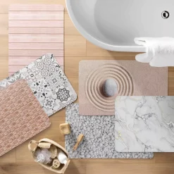 Tappeto da bagno antiscivolo (50 x 80 cm) Vanea Marrone
