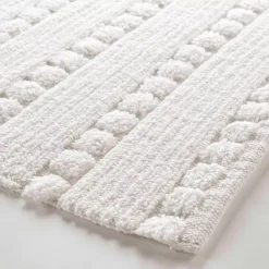 Tappeto da bagno in cotonee (80 cm) Cleonis Bianco