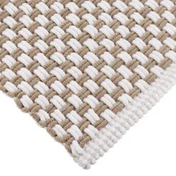 Tappeto da bagno in microfibra a maglia (45 x 90 cm) Cuzco Tortora e Beige
