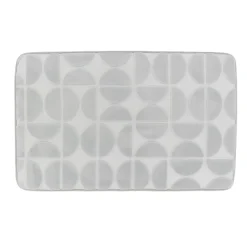 Tappeto da bagno rettangolare in memory foam (50 x 80 cm) Motivo Grigio chiaro