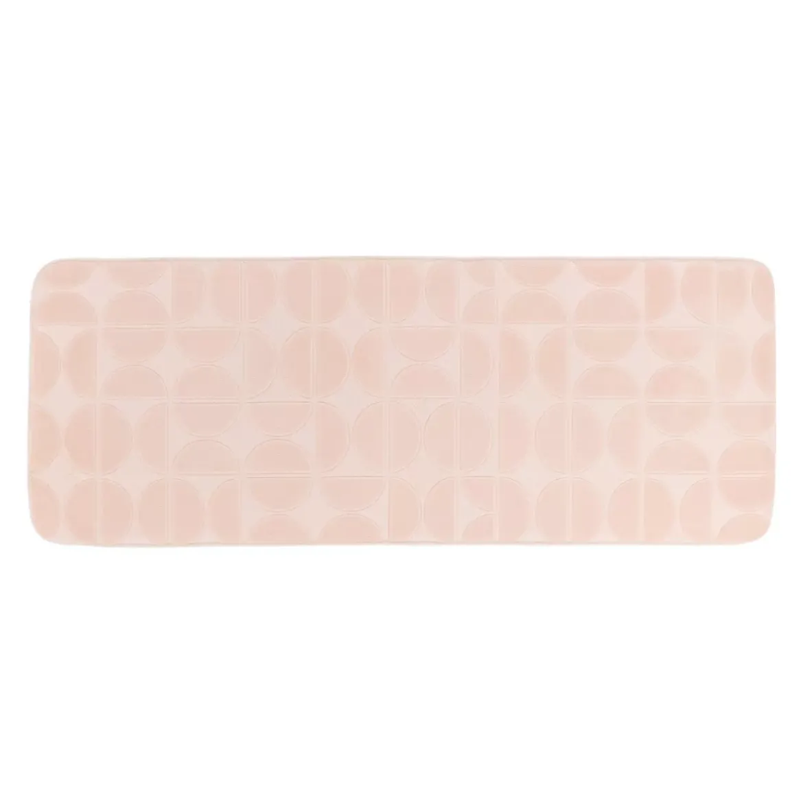 Tappeto da bagno rettangolare in memory foam (45 x 120 cm) Motivo Rosa cipria