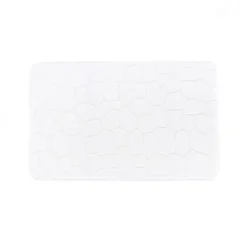 Tappeto da bagno rettangolare memory foam (50 x 80 cm) Galeo Bianco
