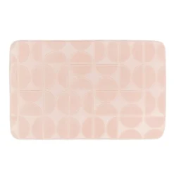 Tappeto da bagno rettangolare in memory foam (50 x 80 cm) Motivo Rosa cipria
