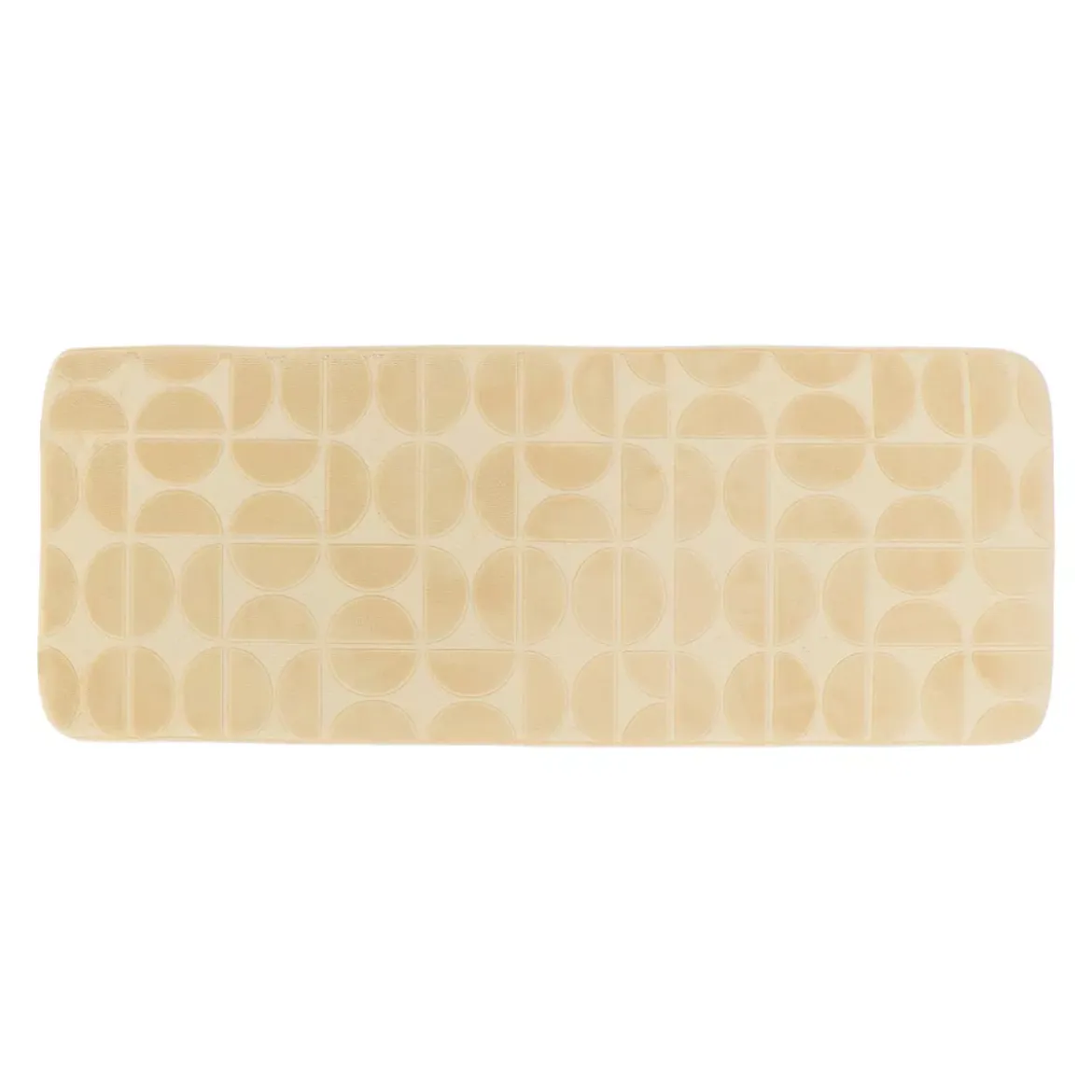 Tappeto da bagno rettangolare in memory foam (45 x 120 cm) Motivo Beige