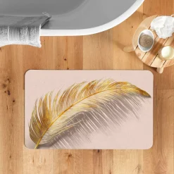 Tappeto da bagno ultra-assorbente (120 x 50 cm) Angelica Ecru