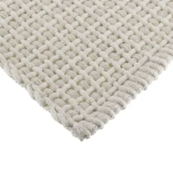 Tappeto da salotto in cotone (50 x 90 cm) Mimetismo Bianco e avorio
