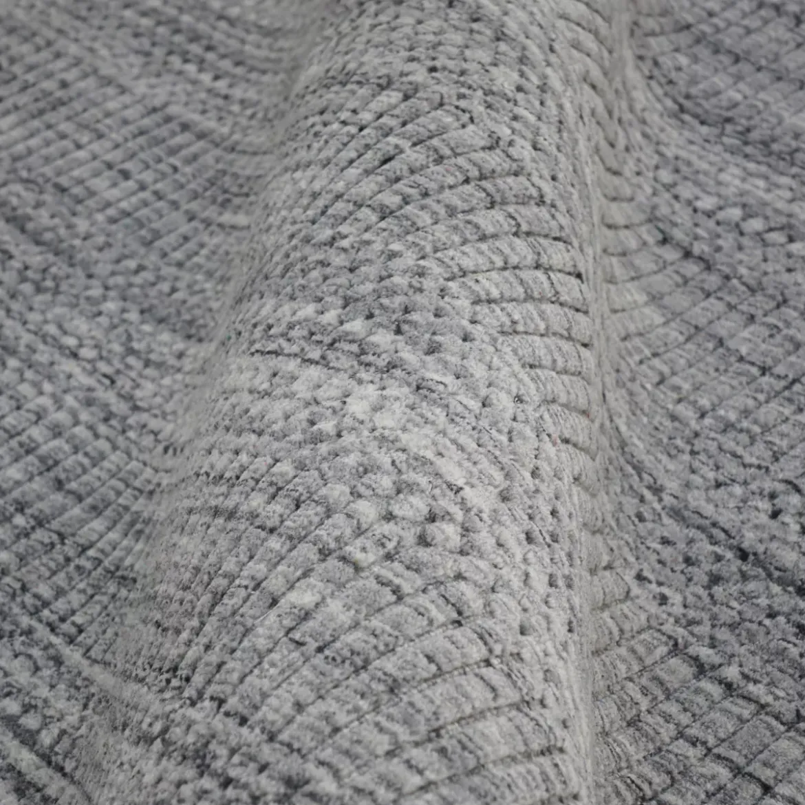 Tappeto da soggiorno rettangolare in materiale riciclato (160 x 230 cm) Aiko Grigio