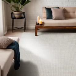 Tappeto da soggiorno rettangolare tessuto (140 x 200 cm) Ravi Beige pampa