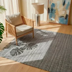 Tappeto da soggiorno rettangolare in materiale riciclato (160 x 230 cm) Priya Grigio