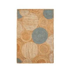 Tappeto da soggiorno rettangolare in juta fatto a mano (160 x 230 cm) Tara Marrone