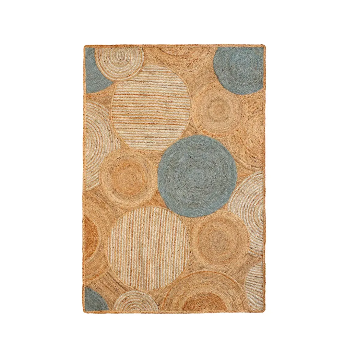 Tappeto da soggiorno rettangolare in juta tessuto a mano (140 x 200 cm) Tara Marrone