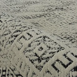 Tappeto da soggiorno rettangolare jacquard (140 x 200 cm) Zahra Nero