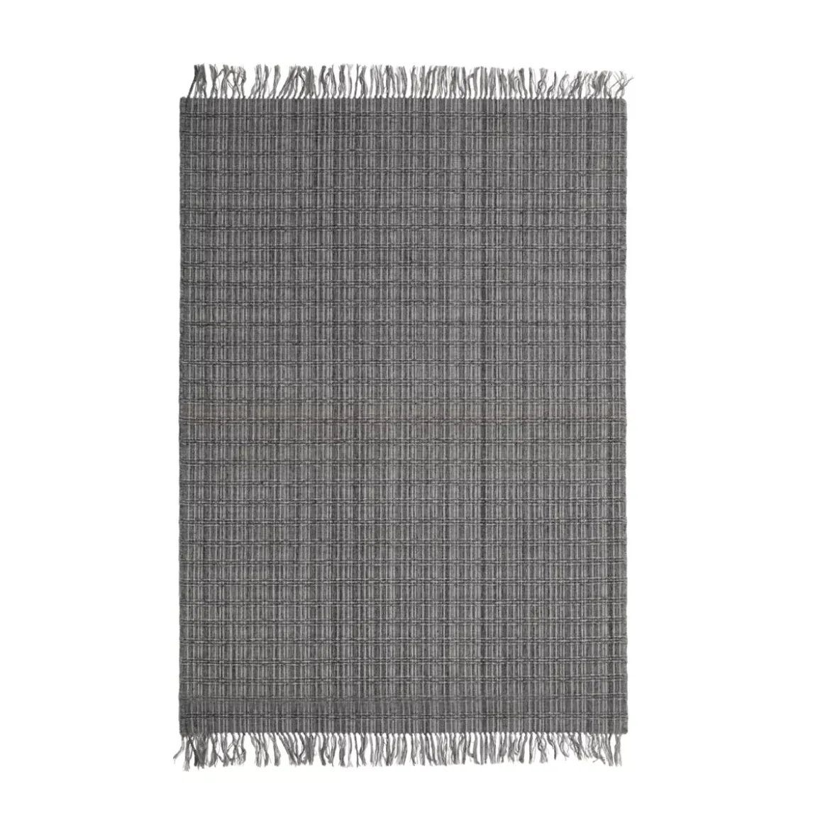 Tappeto da soggiorno rettangolare in materiale riciclato (140 x 200 cm) Priya Grigio