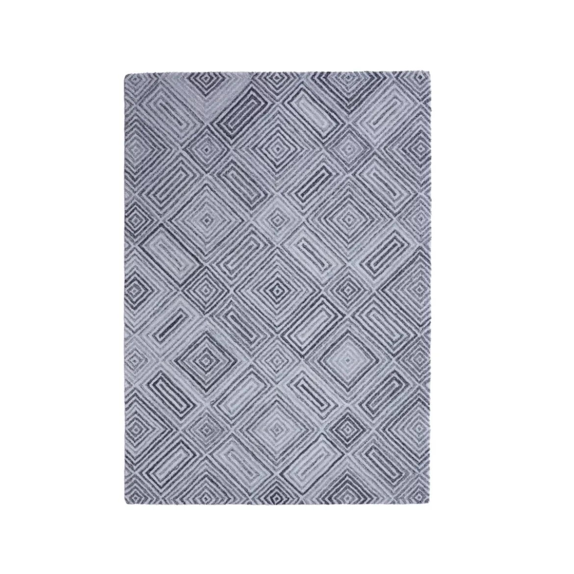 Tappeto da soggiorno rettangolare in materiale riciclato tafted (160 x 230 cm) Shelton Grigio