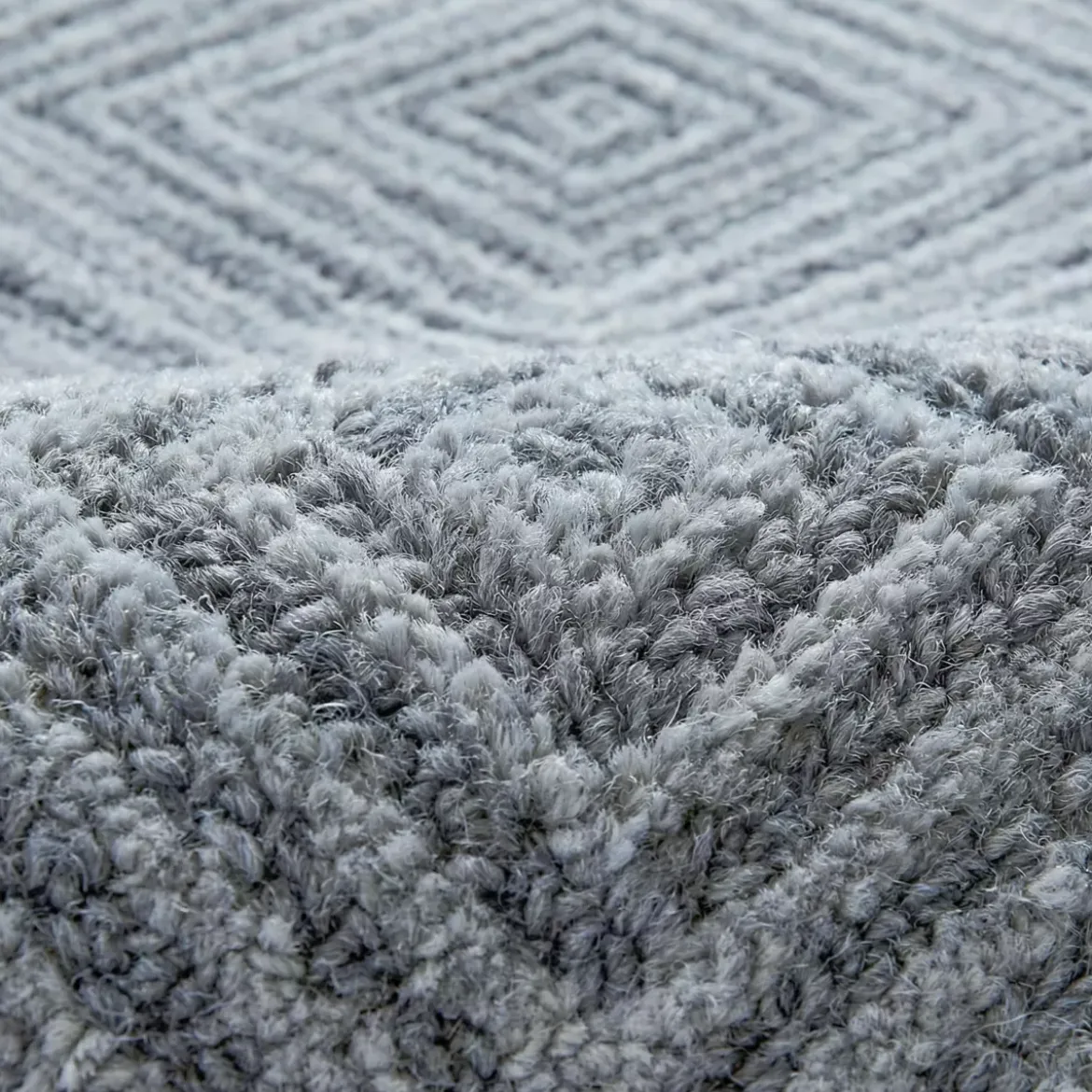 Tappeto da soggiorno rettangolare in materiale riciclato tafted (160 x 230 cm) Shelton Grigio