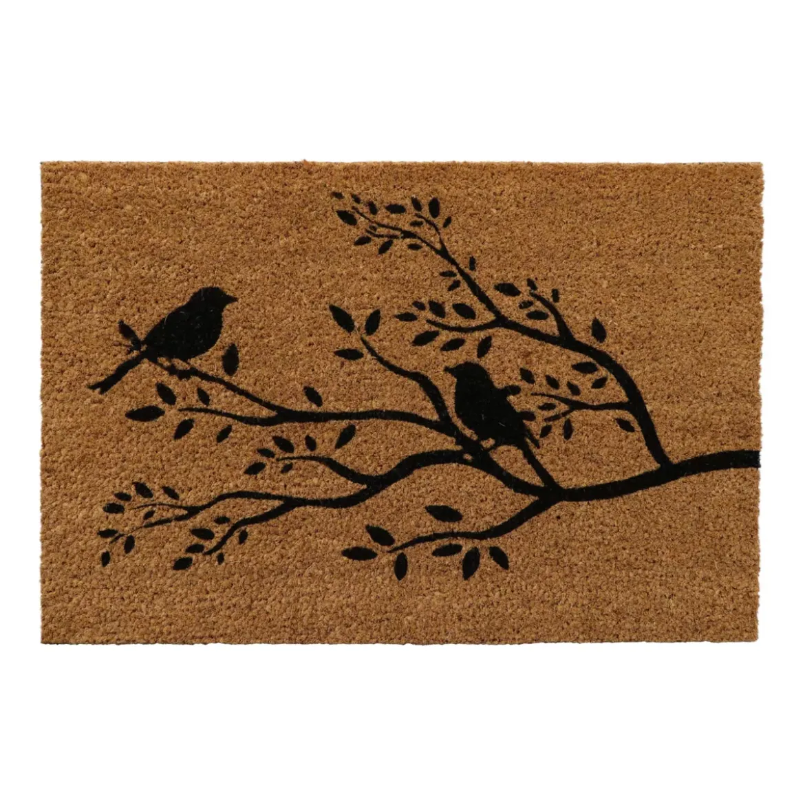 Tappeto di cocco (40 x 60 cm) Uccelli Nero