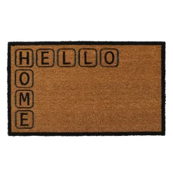 Tappeto di cocco (45 x 75 cm) Welcome Home Nero
