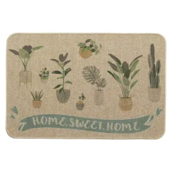 Tappeto d'ingresso antiscivolo (40 x 60 cm) Home Sweet Home Beige