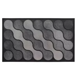 Tappeto d'ingresso in gomma (45 x 75 cm) Onde Grigio