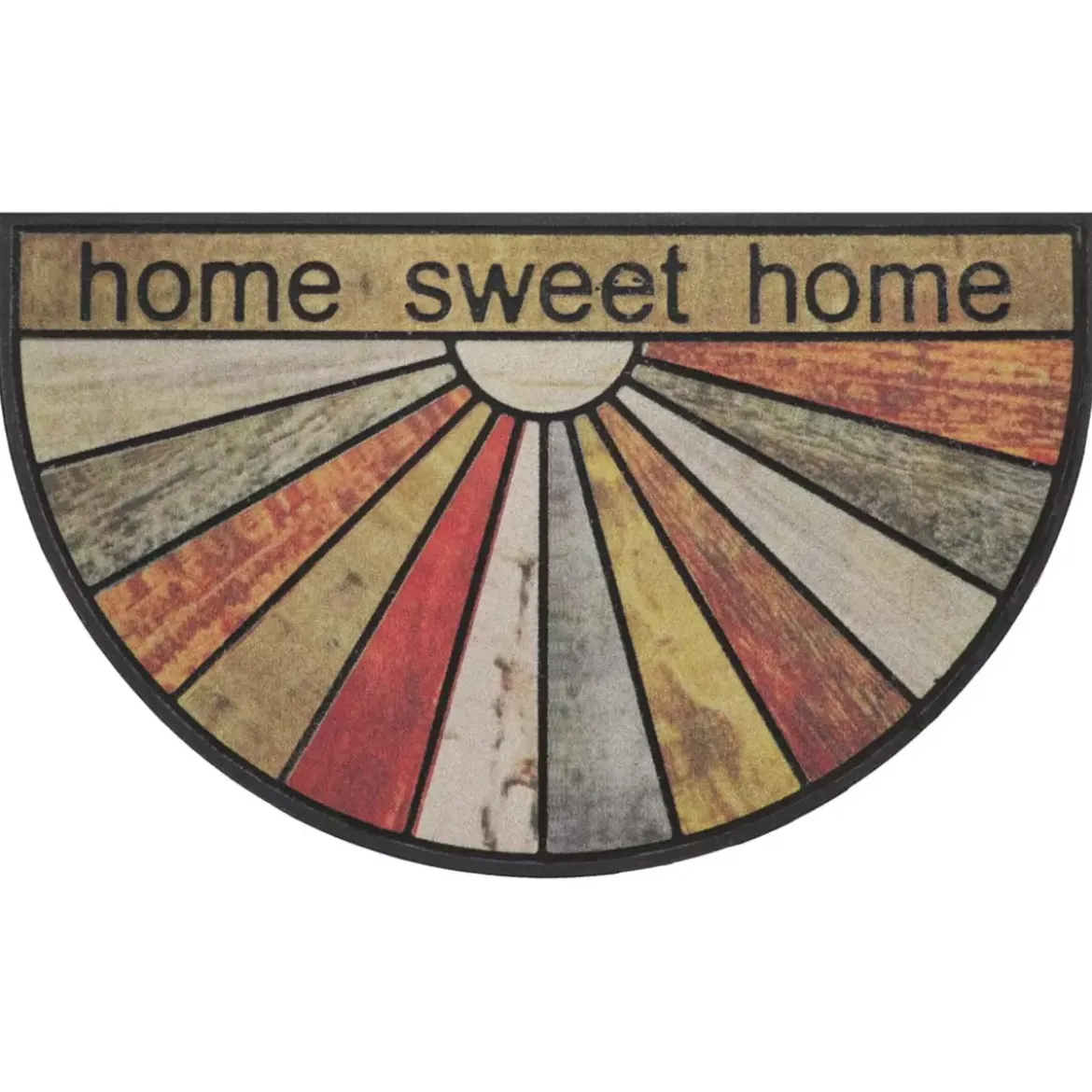Tappeto d'ingresso mezzaluna gomma (45 x 75 cm) Home Multicolore