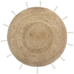 Tappeto juta (Ø80 cm) Lurex Cosy Beige