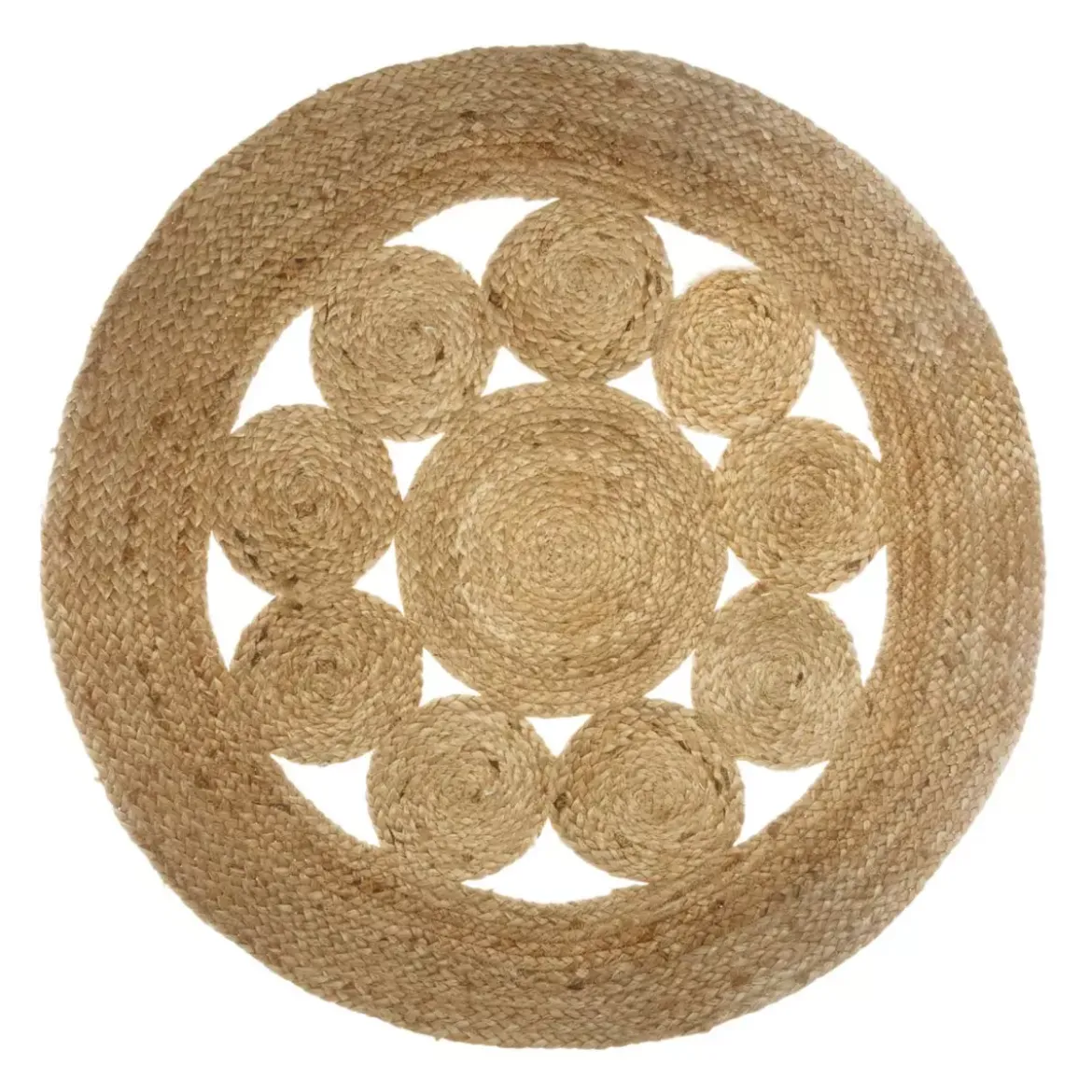 Tappeto juta (D80 cm) Giusti Beige naturale