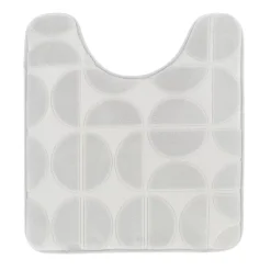 Tappeto per wc con memoria di forma (45 x 50 cm) Motivo Grigio chiaro