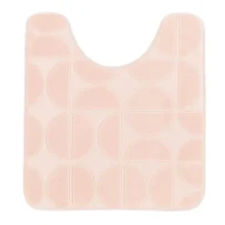 Tappeto per wc con memoria di forma (45 x 50 cm) Motivo Rosa cipria