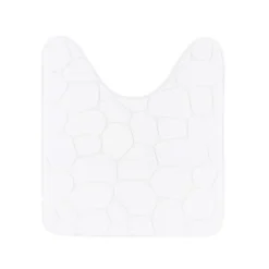 Tappeto per wc sagomato in memory foam (45 x 50 cm) Galeo Bianco