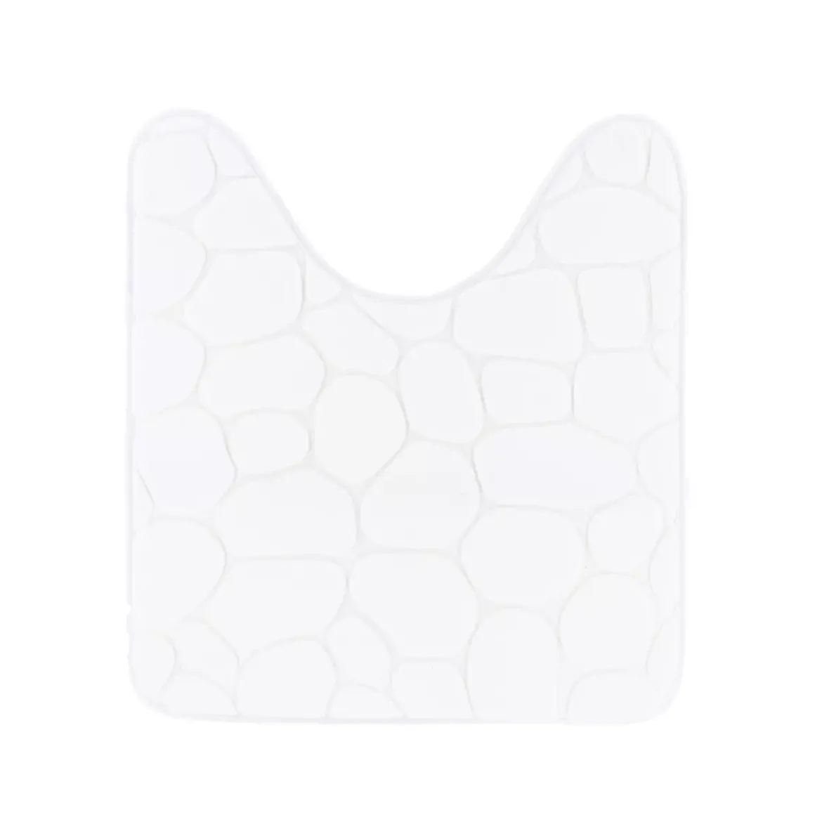 Tappeto per wc sagomato in memory foam (45 x 50 cm) Galeo Bianco