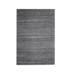Tappeto rettangolare da soggiorno in materiale riciclato (140 x 200 cm) Aiko Grigio