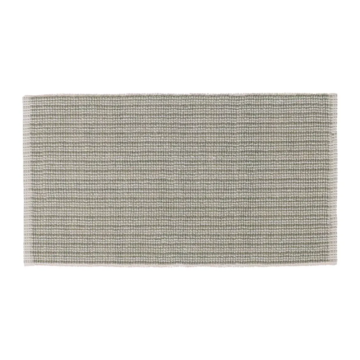 Tappeto rettangolare in cotone (45 x 90 cm) Jeanne Verde e Bianco